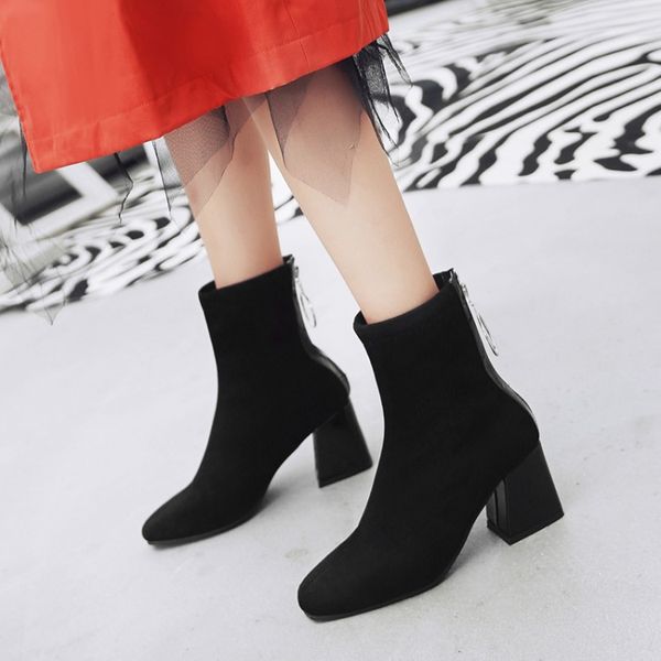 big size 11 12 13 14 15 16 17 high-heeled square-headed boots with high zipper and thick heels after color matching, Black
big size 11 12 13 14 15 16 17 high-heeled square-headed boots with high zipper and thick heels after color matching, Black