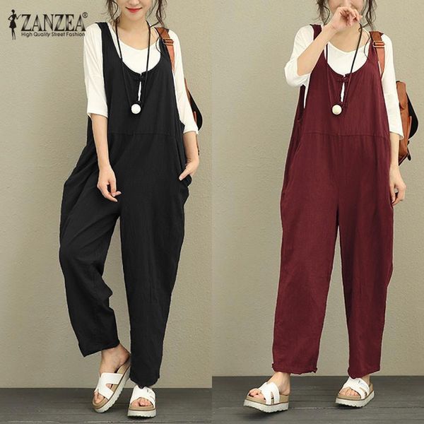 zanzea 2020 retro linen rompers pants womens vintage jumpsuit female backless overalls strapless playsuit women pantalon palazzo, Black;white
zanzea 2020 retro linen rompers pants womens vintage jumpsuit female backless overalls strapless playsuit women pantalon palazzo, Black;white