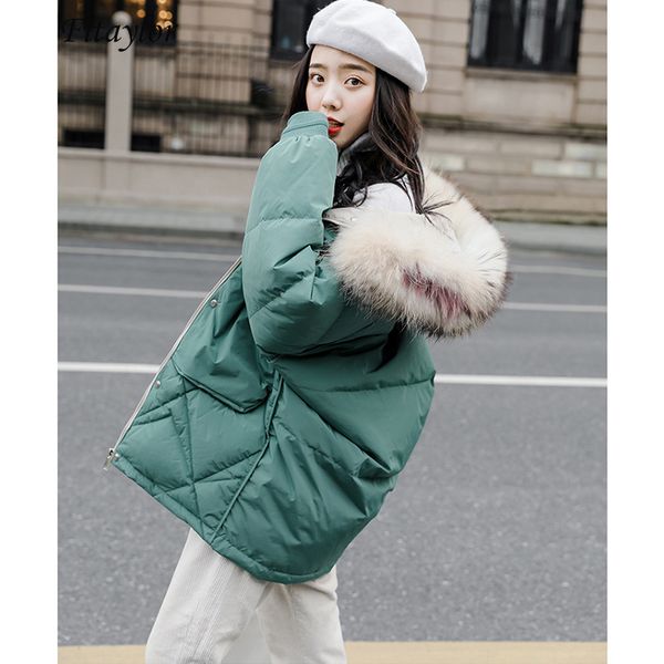 women's down & parkas fitaylor large natural raccoon fur white duck coat women winter jackets hooded warm female snow outwear, Black
women's down & parkas fitaylor large natural raccoon fur white duck coat women winter jackets hooded warm female snow outwear, Black