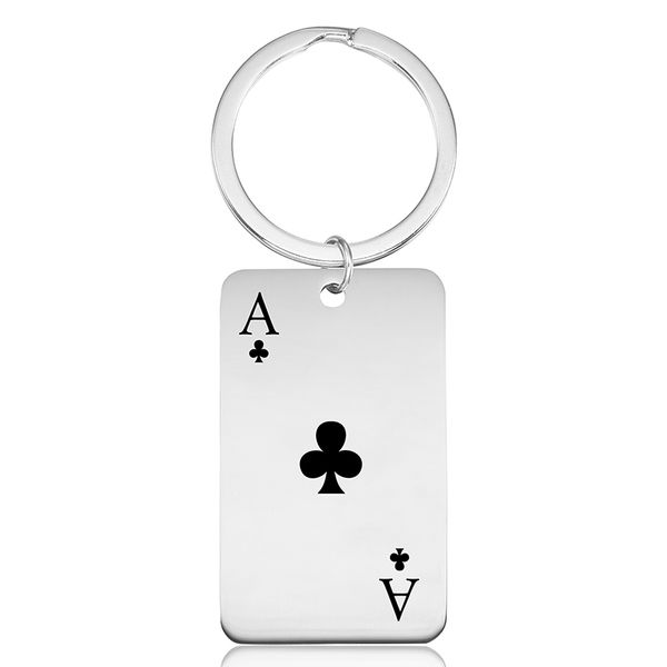 10 pcs/lot club playing cards keychain stainless steel car key holder bag accessories lucky number souvenir poker key rings, Silver
10 pcs/lot club playing cards keychain stainless steel car key holder bag accessories lucky number souvenir poker key rings, Silver