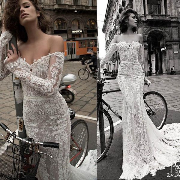 vintage mermaid wedding dresses 2020 off shoulder long sleeve lace applique bridal gowns backless garden wedding dress, White
vintage mermaid wedding dresses 2020 off shoulder long sleeve lace applique bridal gowns backless garden wedding dress, White
