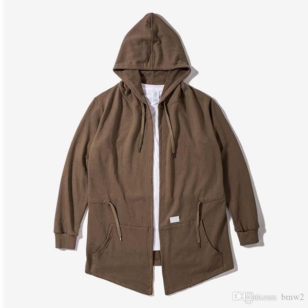 men hoodie jacket medium-long style cardigan outwear high street fashion youth hooded solid color windbreaker jackets, Black
men hoodie jacket medium-long style cardigan outwear high street fashion youth hooded solid color windbreaker jackets, Black