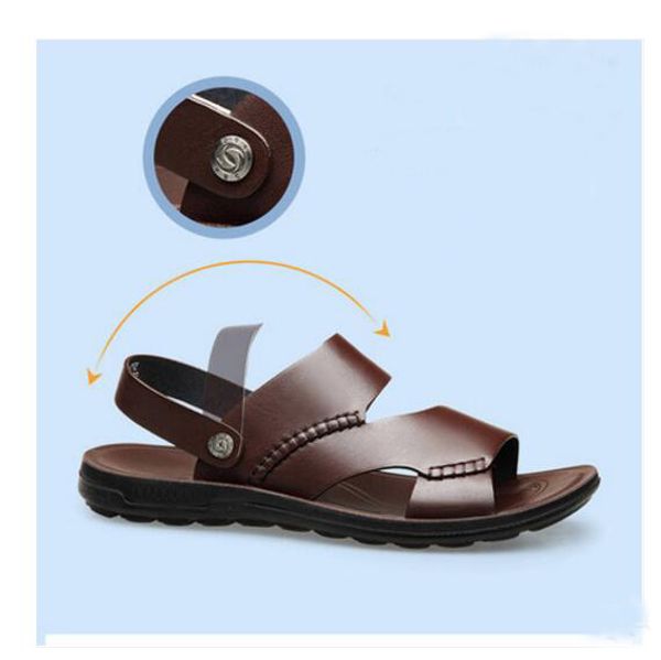 discount casual shoes men's sandals leather summer 2019 new slippers dual-use non-slip soft bottom wild casual leather sandals men', Black
discount casual shoes men's sandals leather summer 2019 new slippers dual-use non-slip soft bottom wild casual leather sandals men', Black