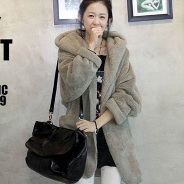 ladies faux fur warm jacket fur baggy hoodie coat outdoor windbreaker overcoat, Black
ladies faux fur warm jacket fur baggy hoodie coat outdoor windbreaker overcoat, Black