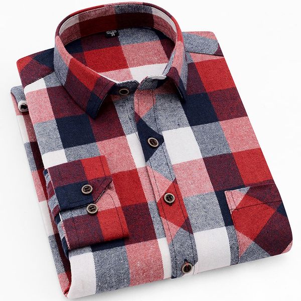 2019 autumn new fashion check men's long-sleeved shirt 100% cotton sanding fashion soft breathable street casual shirt, White;black
2019 autumn new fashion check men's long-sleeved shirt 100% cotton sanding fashion soft breathable street casual shirt, White;black