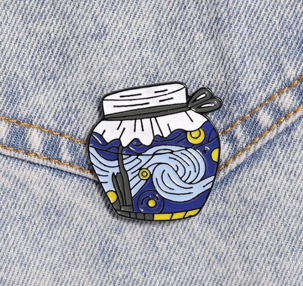 european and american creative wine tank personality brooch van gogh's starry sky wild student denim badge brooch accessories wy799, Gray
european and american creative wine tank personality brooch van gogh's starry sky wild student denim badge brooch accessories wy799, Gray