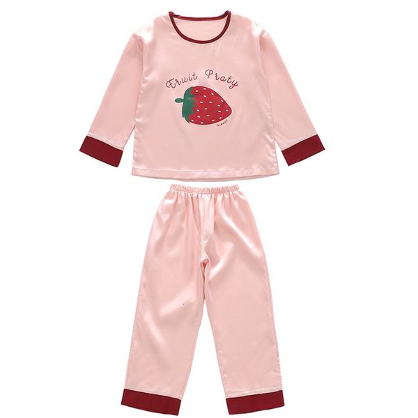 2020 new 2-13t girls satin pajamas strawberry printed sleep wear kid faux silk slippery home clothes girl pjs set kids nightwear, Blue;red
2020 new 2-13t girls satin pajamas strawberry printed sleep wear kid faux silk slippery home clothes girl pjs set kids nightwear, Blue;red