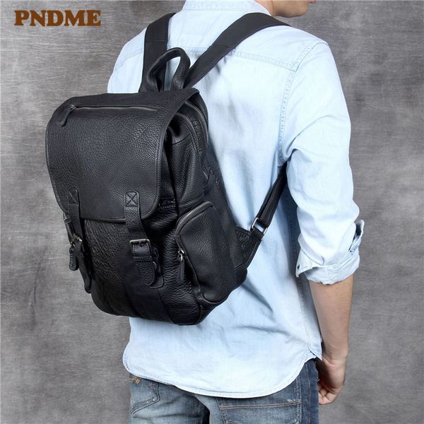 pndme first layer cowhide men's backpack casual large capacity travel soft genuine leather black women's bagpack
pndme first layer cowhide men's backpack casual large capacity travel soft genuine leather black women's bagpack