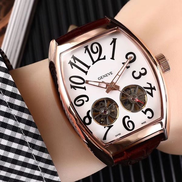 4 color cintrée curvex double tourbillon white dial automatic mens watch rose gold case leather strap gents sport watches, Slivery;brown
4 color cintrée curvex double tourbillon white dial automatic mens watch rose gold case leather strap gents sport watches, Slivery;brown