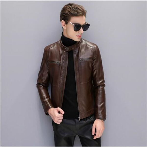 men motorcycle short jacket autumn winter jackets 2018 new fashion men leather coat slim jaqueta large size outerwear no532, Black
men motorcycle short jacket autumn winter jackets 2018 new fashion men leather coat slim jaqueta large size outerwear no532, Black