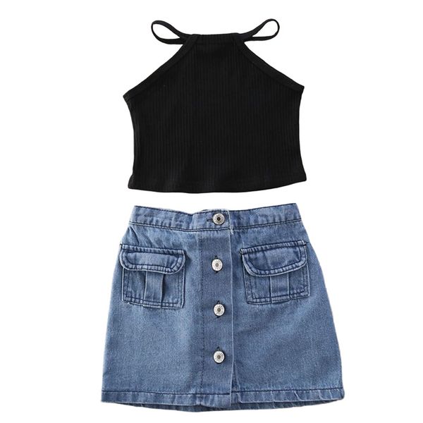 2020 малышей baby girl мода лето одежда 1-6y дети девушки vest рубашки верхней джинсовой юбки комплекты 2pcs set, White
2020 малышей baby girl мода лето одежда 1-6y дети девушки vest рубашки верхней джинсовой юбки комплекты 2pcs set, White
