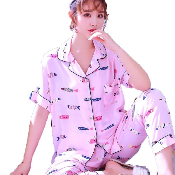 pyjama women clothes summer womens pajamas sets short-sleeved sleepwear suits girl fashion casual outerwear nightwear night suit, Black;red
pyjama women clothes summer womens pajamas sets short-sleeved sleepwear suits girl fashion casual outerwear nightwear night suit, Black;red