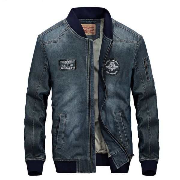 autumn and winter men plus velvet jeans coat men's wear flight jacket youth casual large size thick warm coat 687, Black;brown
autumn and winter men plus velvet jeans coat men's wear flight jacket youth casual large size thick warm coat 687, Black;brown