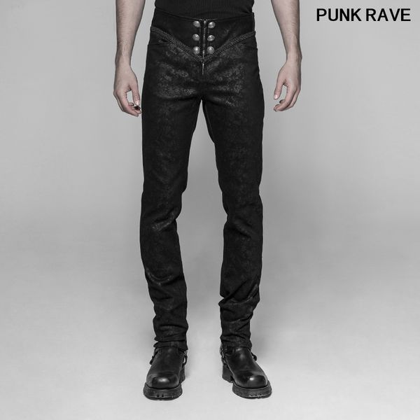 men's pants fashion retro slim-fitting belt men trousers gothic rock floar party stage simple cool long punk rave wk-341xcm, Black
men's pants fashion retro slim-fitting belt men trousers gothic rock floar party stage simple cool long punk rave wk-341xcm, Black