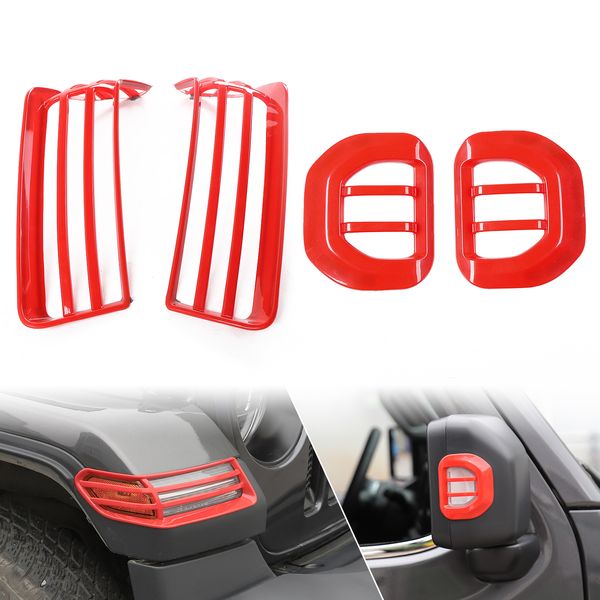 red wheel eyebrow lampshade / reversing mirror turn signal decoration for jeep wrangler jl jt shahara 2018+ car exterior accessories
red wheel eyebrow lampshade / reversing mirror turn signal decoration for jeep wrangler jl jt shahara 2018+ car exterior accessories