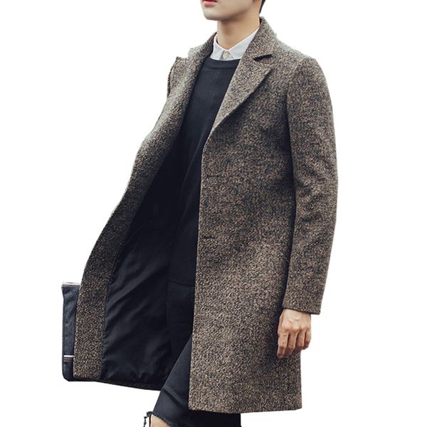 new men fashion wool trench coat windbreaker steampunk men overcoat casual outerwear coats long trench coat, Tan;black
new men fashion wool trench coat windbreaker steampunk men overcoat casual outerwear coats long trench coat, Tan;black