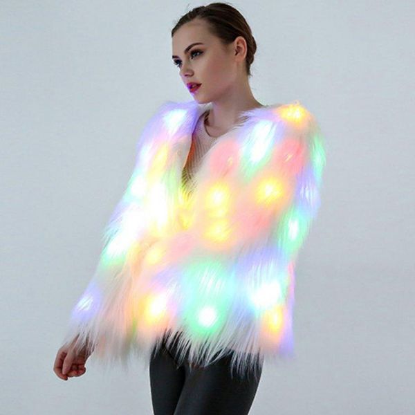 fashion women faux fur coat led lights plus size christmas costumes fur jacket festival winter warm party club outwear s-6xl, Black
fashion women faux fur coat led lights plus size christmas costumes fur jacket festival winter warm party club outwear s-6xl, Black