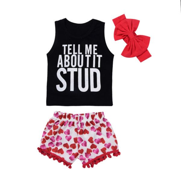pudcoco baby girls fashion clothes 3 pieces letter vest heart pants cotton blend baby girls short o-neck clothes set
pudcoco baby girls fashion clothes 3 pieces letter vest heart pants cotton blend baby girls short o-neck clothes set