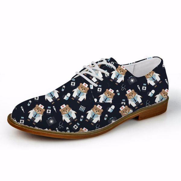 customized fashion lace up casual leather shoes men cartoon bear doctor print man oxfords shoes breathable business work, Black
customized fashion lace up casual leather shoes men cartoon bear doctor print man oxfords shoes breathable business work, Black
