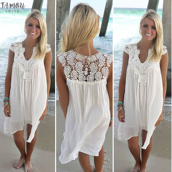 2020 women's bohemia summer elegant dress lace patchwork loose dress short sleeve chiffon white beach dress women dresses, Black;gray
2020 women's bohemia summer elegant dress lace patchwork loose dress short sleeve chiffon white beach dress women dresses, Black;gray