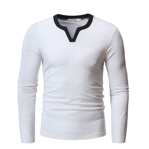 mens clothing male t shirts new spring & autumn v-neck slim fit long sleeve tees man casual tshirt plus size mlt4, White;black
mens clothing male t shirts new spring & autumn v-neck slim fit long sleeve tees man casual tshirt plus size mlt4, White;black