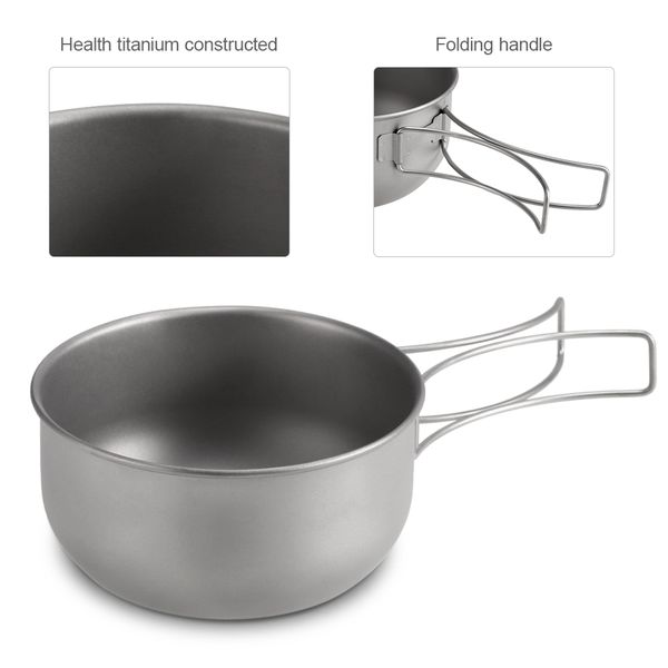 400ml titanium bowl super lightweight camping bowl portable tableware cooking with folding handle outdoor tableware
400ml titanium bowl super lightweight camping bowl portable tableware cooking with folding handle outdoor tableware