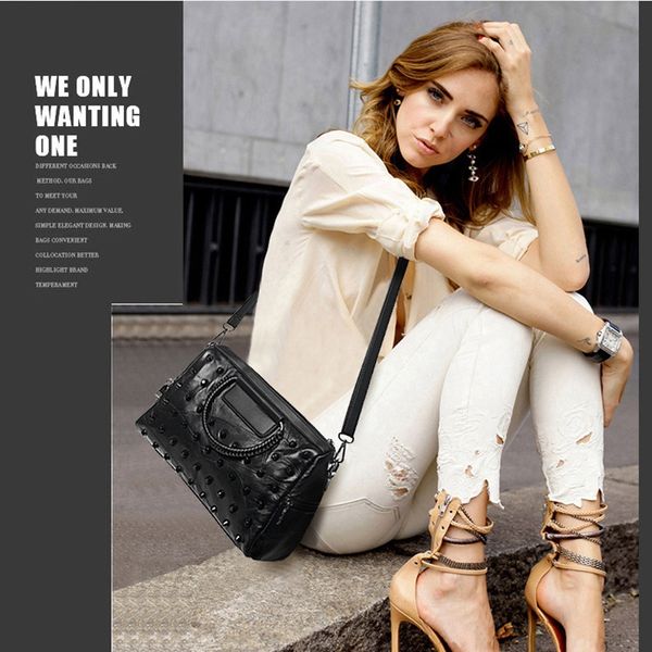 women's handbags purses totes studded handle bags,black