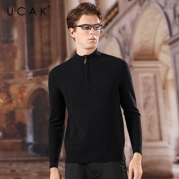ucak brand pure merino wool sweater men 2020 fashion trend zipper o-neck casual new arrival pull homme sweaters pullovers u3169, White;black
ucak brand pure merino wool sweater men 2020 fashion trend zipper o-neck casual new arrival pull homme sweaters pullovers u3169, White;black