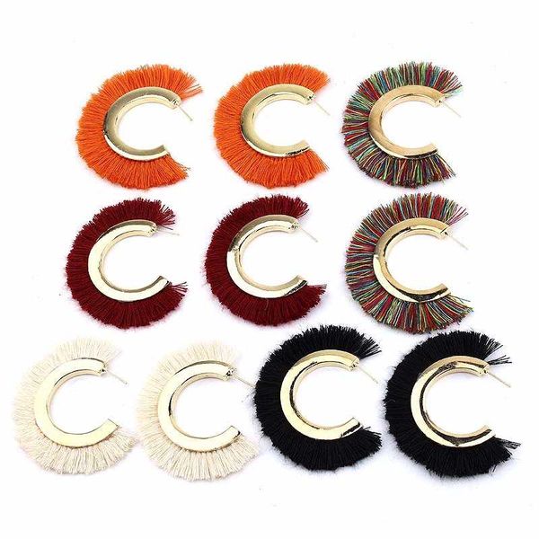 chukui fall winter new style ethnic half circle gold mmetal fringe tassel hoop earrings for women, Golden
chukui fall winter new style ethnic half circle gold mmetal fringe tassel hoop earrings for women, Golden