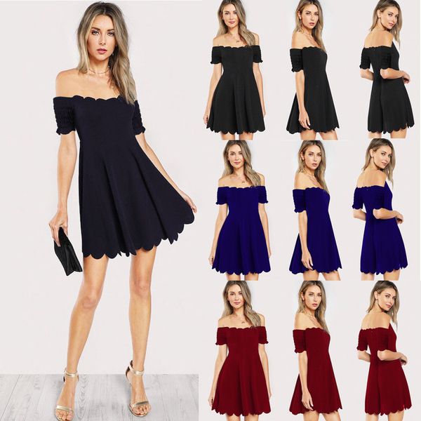 2019 new style fashion women's bandage off-shoulder party club short slash neck solid short sleeve mini dress, Black;gray
2019 new style fashion women's bandage off-shoulder party club short slash neck solid short sleeve mini dress, Black;gray