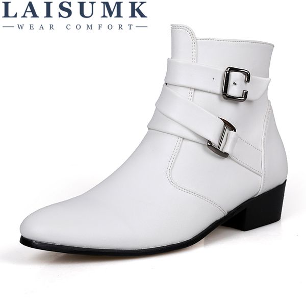 laisumk british style spring and autumn casual men pointed high-country boots plus size casual short men zipper leather boots, Black
laisumk british style spring and autumn casual men pointed high-country boots plus size casual short men zipper leather boots, Black