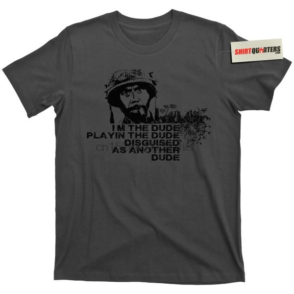 tropic thunder robert downey jr ben stiller kirk lazerus the dude tee t shirt, White;black
tropic thunder robert downey jr ben stiller kirk lazerus the dude tee t shirt, White;black