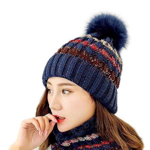 2 pcs/set women spring winter thick knitted hat with scarf set comfortable for women outdoor sport skating scarf hat set, Blue;gray
2 pcs/set women spring winter thick knitted hat with scarf set comfortable for women outdoor sport skating scarf hat set, Blue;gray