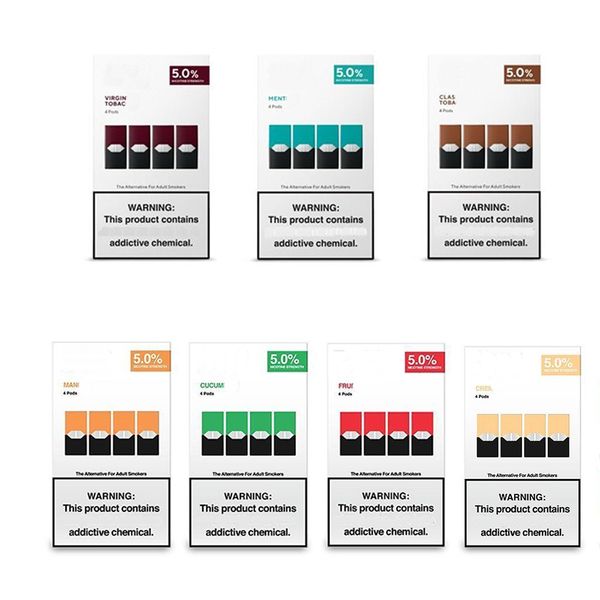 New Packaging mango cool mint Pod Cartridge Compatible for juuls pods empty refillable gem vgod stig kit 8 colors With log
New Packaging mango cool mint Pod Cartridge Compatible for juuls pods empty refillable gem vgod stig kit 8 colors With log