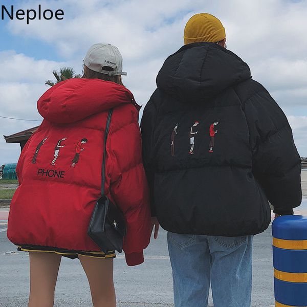 neploe double-face winter korean cotton coat women smile print thicken lovers bread jacket loose patch zipper parkas 46760, Black
neploe double-face winter korean cotton coat women smile print thicken lovers bread jacket loose patch zipper parkas 46760, Black
