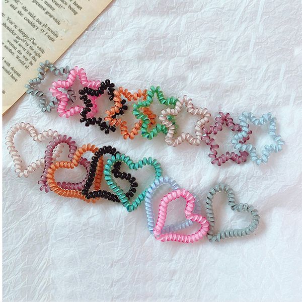 new elastic translucent phone cord hair rubber bands lovely candy color heart hair ropes star hair ties fashion jewelry, Pink
new elastic translucent phone cord hair rubber bands lovely candy color heart hair ropes star hair ties fashion jewelry, Pink