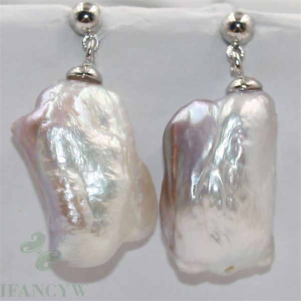 13-18mm white baroque pearl earrings hook real dangler women luxury fashion flawless mesmerizing party jewelry twopin aurora, Silver
13-18mm white baroque pearl earrings hook real dangler women luxury fashion flawless mesmerizing party jewelry twopin aurora, Silver