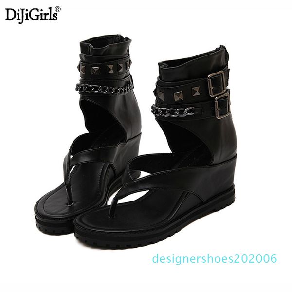 summer platform sandals ankle shoes punk chain rivets gladiator sandals women flip flops womens shoes heels and wedges sandal d06, Black
summer platform sandals ankle shoes punk chain rivets gladiator sandals women flip flops womens shoes heels and wedges sandal d06, Black