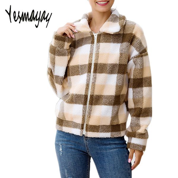 streetwear autumn winter jacket women 2019 elegant plaid zipper warm velvet coat chaqueta mujer invierno fashion jacket parka, Black
streetwear autumn winter jacket women 2019 elegant plaid zipper warm velvet coat chaqueta mujer invierno fashion jacket parka, Black