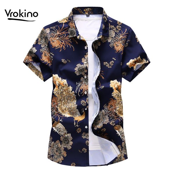 2019 new summer men's summer breathable printed shirt casual hawaiian animal print short sleeve shirt large size men's clothing, White;black
2019 new summer men's summer breathable printed shirt casual hawaiian animal print short sleeve shirt large size men's clothing, White;black