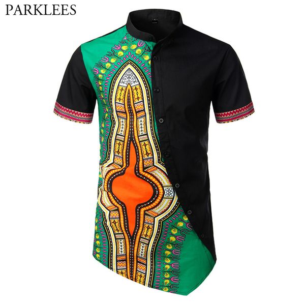 african dashiki patchwork shirt men 2019 summer stand collar obique button irregular hem african clothing camisa masculina xxl, White;black
african dashiki patchwork shirt men 2019 summer stand collar obique button irregular hem african clothing camisa masculina xxl, White;black
