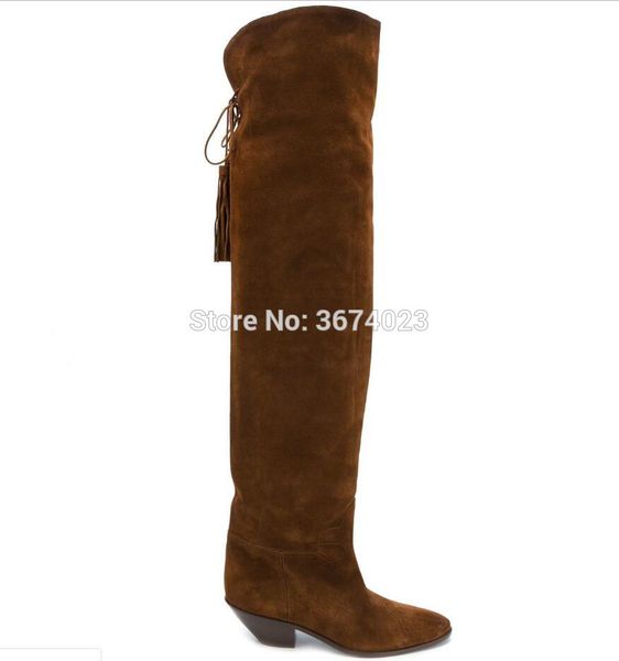 qianruiti brown black suede leather thigh high boots women tassel fringed lace up long boots runway shoes botas mujer
qianruiti brown black suede leather thigh high boots women tassel fringed lace up long boots runway shoes botas mujer