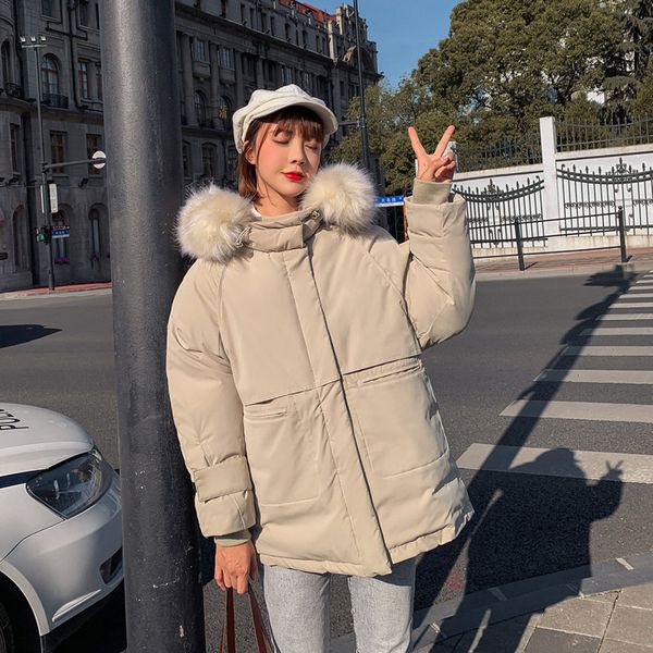 popular winter women coat loose large pocket solid jacket parkas 2019 thickening cotton padded for female, Black
popular winter women coat loose large pocket solid jacket parkas 2019 thickening cotton padded for female, Black