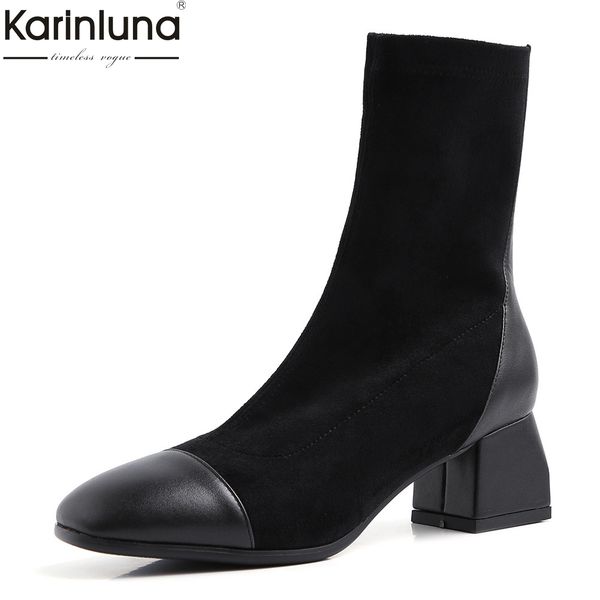 women's brand design 2020 big size 31-43 ankle boots women shoes chunky heels autumn shoes woman sock boots, Black
women's brand design 2020 big size 31-43 ankle boots women shoes chunky heels autumn shoes woman sock boots, Black