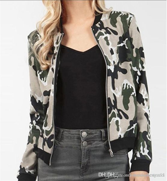 fashion camouflage printed womens jackets crew neck long sleeve ladies coats spring designer women outwear with zipper, Black;brown
fashion camouflage printed womens jackets crew neck long sleeve ladies coats spring designer women outwear with zipper, Black;brown