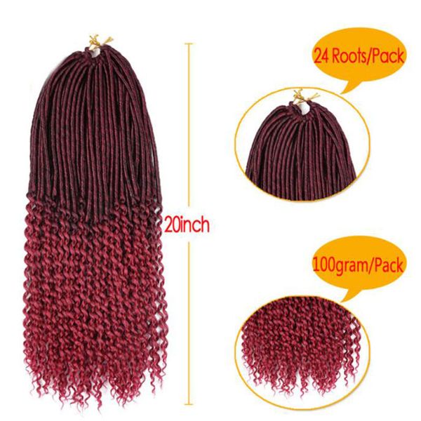 faux locs with curly ends 1packs/lot 20inch crochet braids faux locs dreadlocks braids synthetic hair extensions goddess locks, Black
faux locs with curly ends 1packs/lot 20inch crochet braids faux locs dreadlocks braids synthetic hair extensions goddess locks, Black