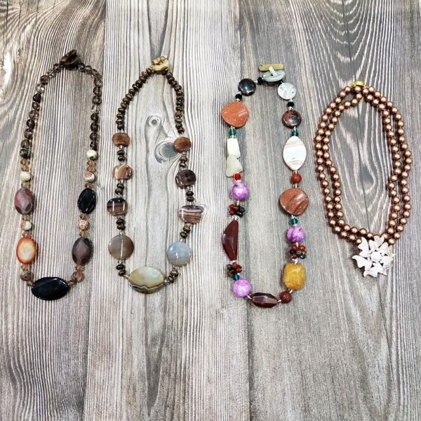 chains lii ji unique natural stone agates crystal jaspers bronzite amazonite shell pearl necklace stock sale only 1pcs each, Silver
chains lii ji unique natural stone agates crystal jaspers bronzite amazonite shell pearl necklace stock sale only 1pcs each, Silver
