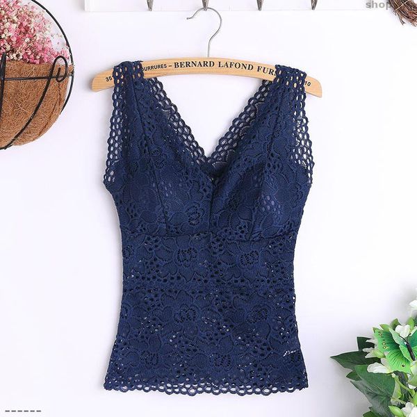 padded bra tank v neck new lace crop women floral lace fashion underwear ladies camisole, White 
padded bra tank v neck new lace crop women floral lace fashion underwear ladies camisole, White