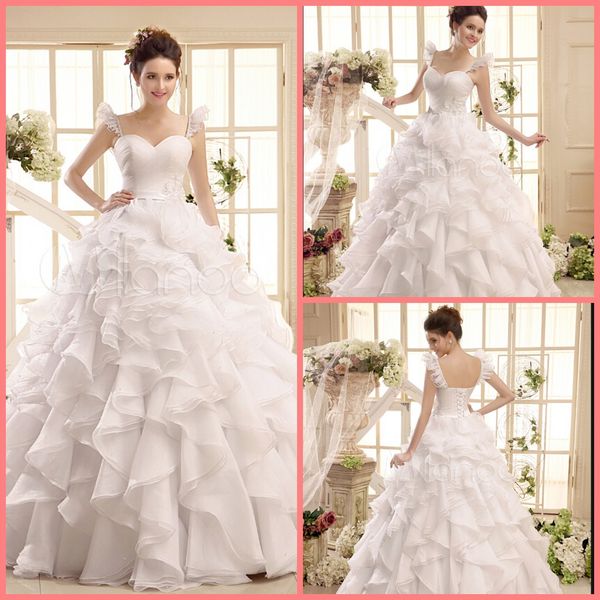 2019 vestido de festa white ball gown ruffled wedding dress with straps sweetheart neck beaded appliques wedding gowns corset bride dresses
2019 vestido de festa white ball gown ruffled wedding dress with straps sweetheart neck beaded appliques wedding gowns corset bride dresses