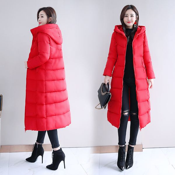 winter coat 2018 new thicken long over knee slim fit fashion hooded warm down jacket, Black
winter coat 2018 new thicken long over knee slim fit fashion hooded warm down jacket, Black